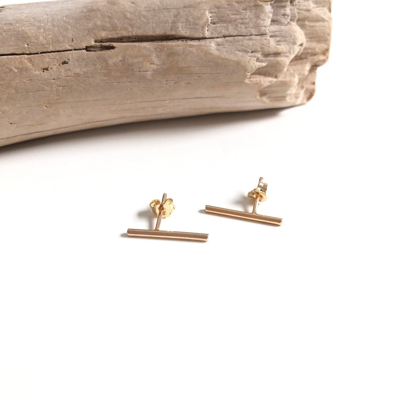 instants-plaisirs" gold-plated "Barre" earrings 
