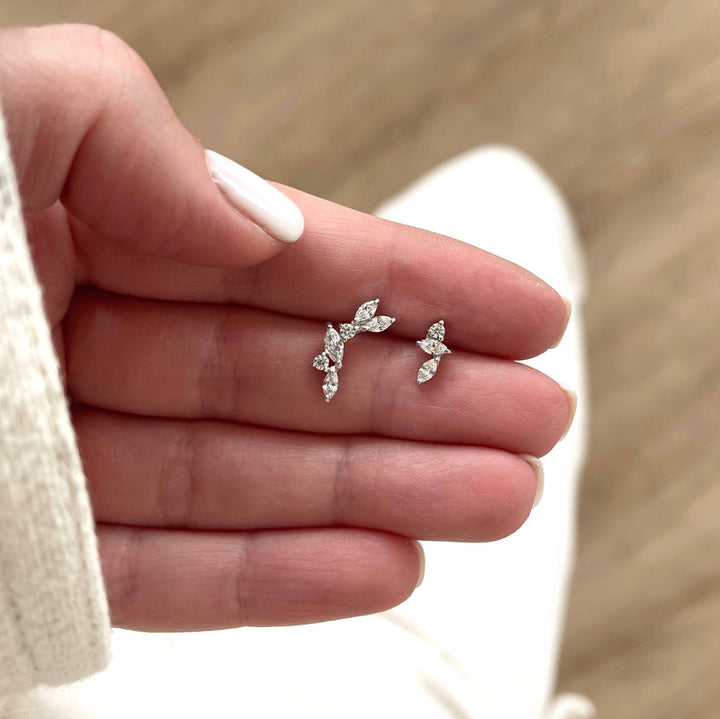 Kenza" silver earrings