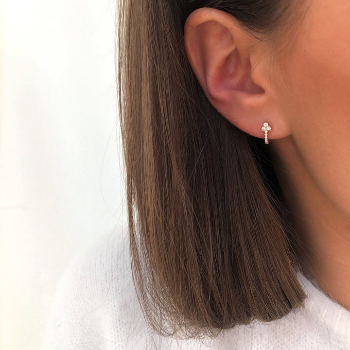 Gold-plated "Cassy" mini hoop earrings -Instants Plaisirs Jewelry