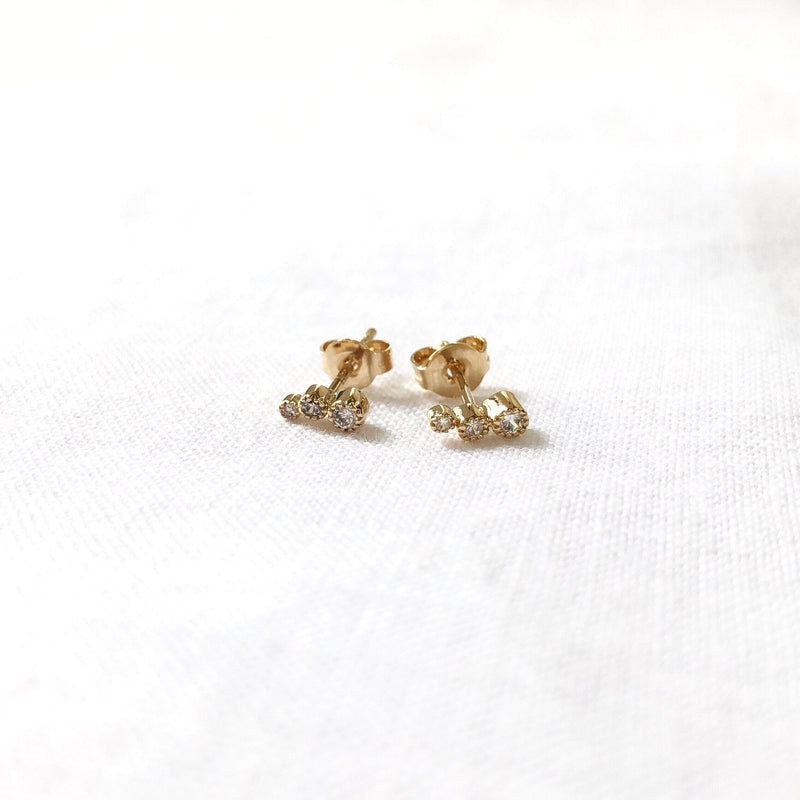 instants-plaisirs" gold-plated "Bilane" earrings 