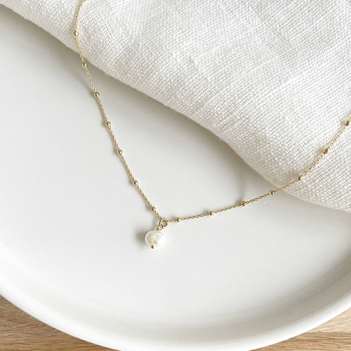 Gold-plated "Dooce" necklace—Necklaces—Instants Plaisirs—Instants Plaisirs ball chain—Instants Plaisirs Jewelry