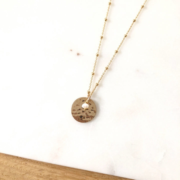 Malina gold-plated necklace - Instants Plaisirs - 40cm ball chain -Instants Plaisirs Jewelry