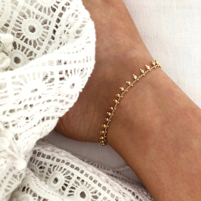 Jenaly" gold-plated ankle chain-instants-pleasures-Instants Plaisirs - Jewelry