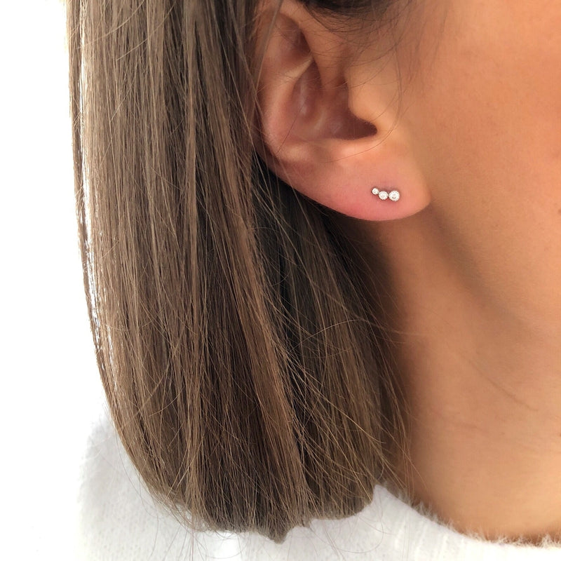 Bilane" silver earrings-Instants Plaisirs - Jewelry