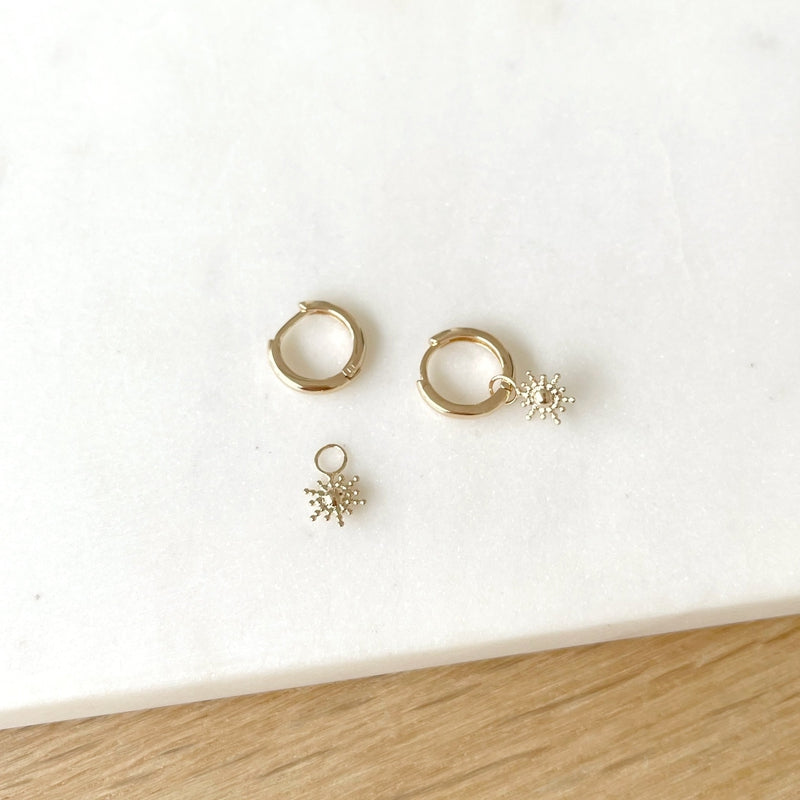 Gold-plated "Soleil" mini hoop earrings -Instants Plaisirs Jewelry -Instants Plaisirs Jewelry