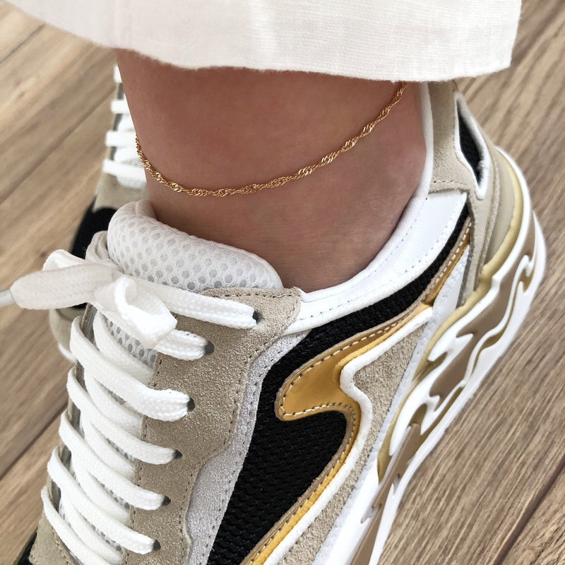 instants-plaisirs gold-plated ankle chain 