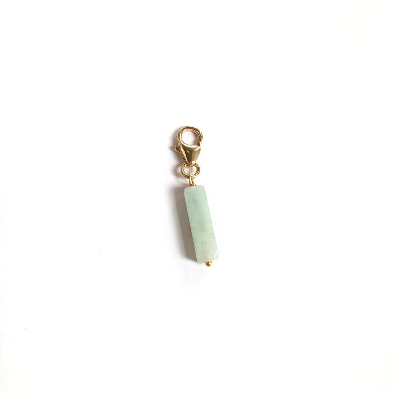 Charm "Amazonite rectangle" gold plated-Instants Plaisirs - Jewelry-Instants Plaisirs - Jewelry