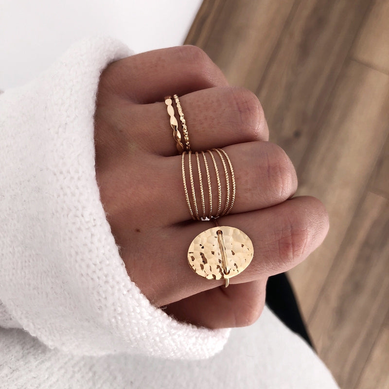 Aude" gold-plated ring instants-plaisirs 
