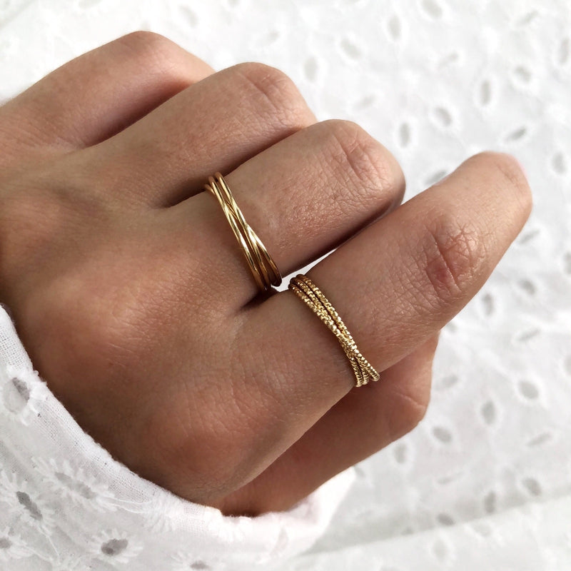 Yoline" gold-plated ring instants-plaisirs 