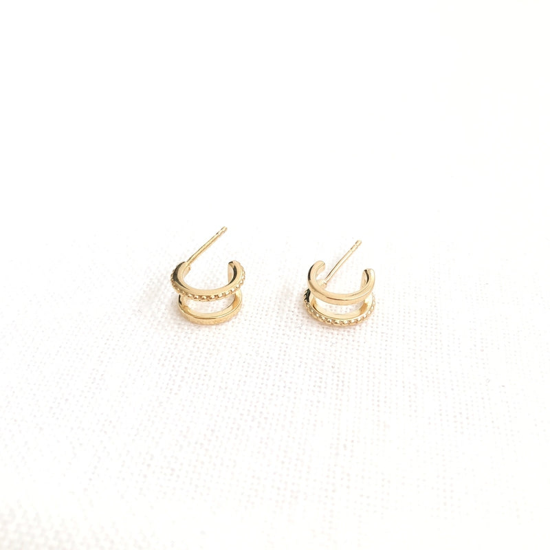 Donia" gold-plated earrings-instants-pleasures-Instants Plaisirs - Jewelry