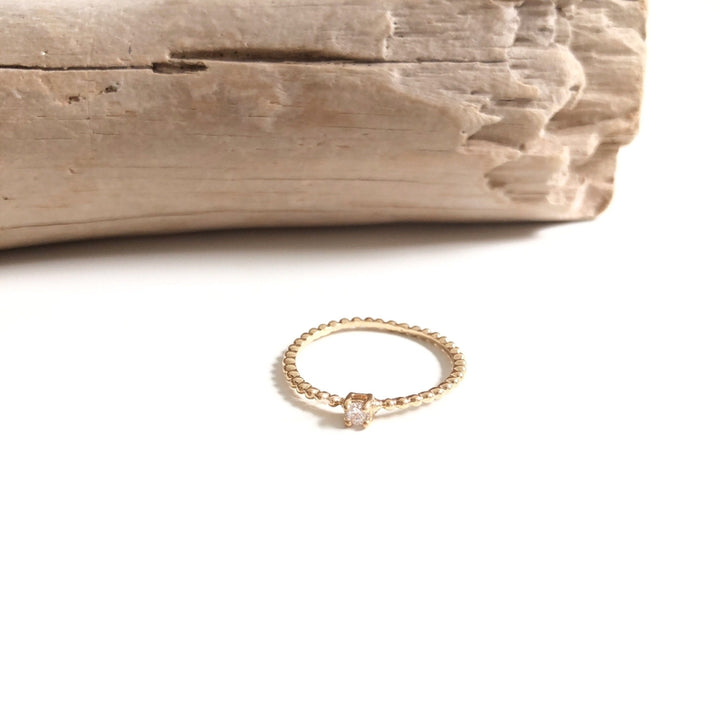 Gold-plated "Lunia" ring, moments of pleasure 