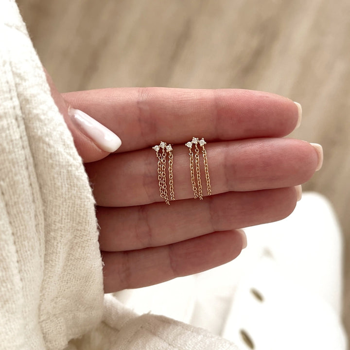 Malika" gold-plated earrings
