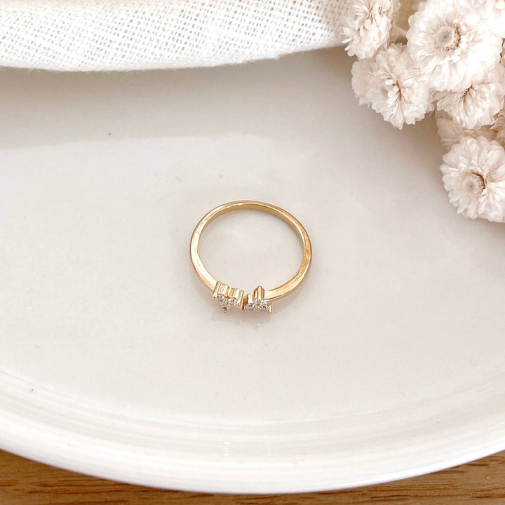 Gold-plated "Leonie" ring