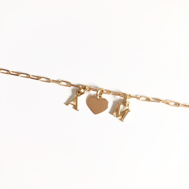 Idylle" gold-plated heart necklace instants-plaisirs 