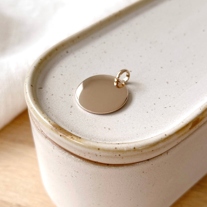 Gold-plated "Domed Medal" pendant-Charms and pendants-instants-plaisirs-WithoutInstants Plaisirs  Jewelry