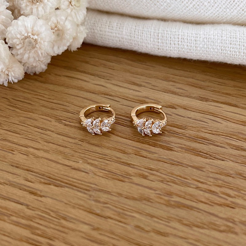 Aros «Balzac» chapados en oro - Pendientes -Instants Plaisirs  Joyería