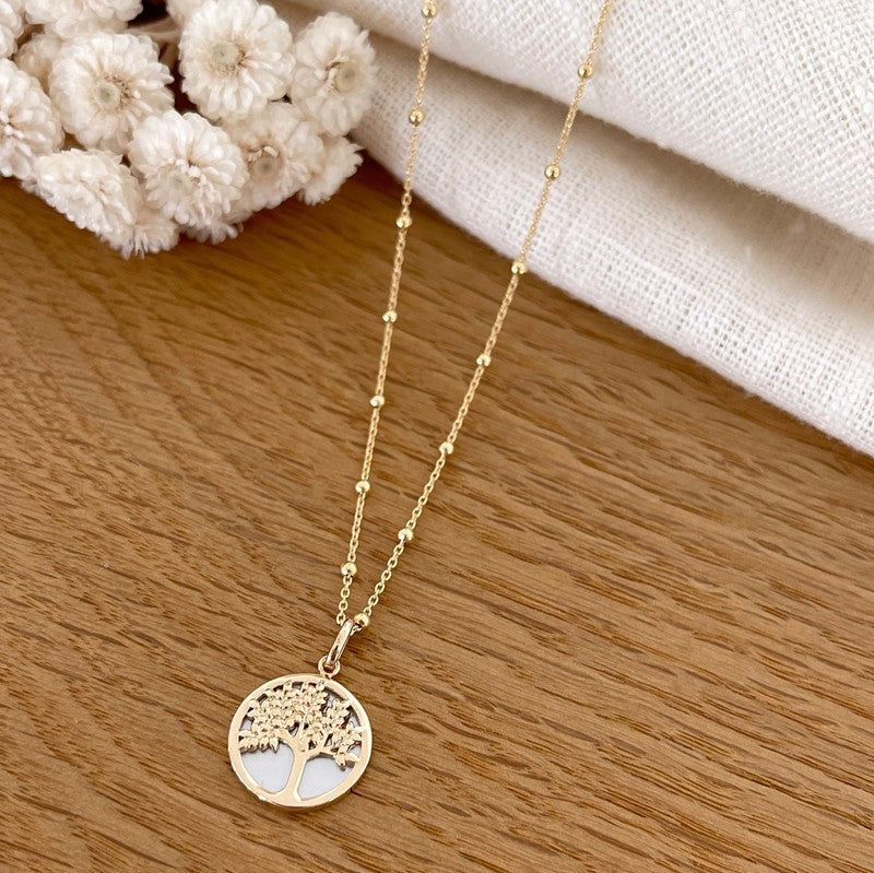 Collar «Vitali» chapado en oro-Collares-instants-plaisirs-Sin grabado-Cadena de bolas deInstants Plaisirs  Joyas