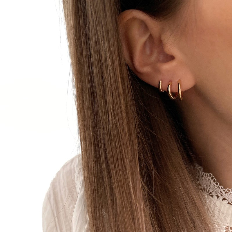 Aros «Lua» chapados en oro - Pendientes - Instants Plaisirs - 10 mm -Instants Plaisirs  Joyería