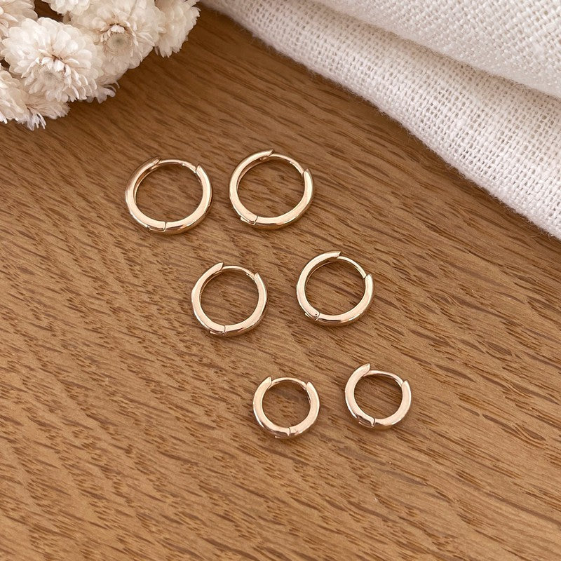 Aros «Lua» chapados en oro - Pendientes - Instants Plaisirs - Lote de 3Instants Plaisirs  Joyería