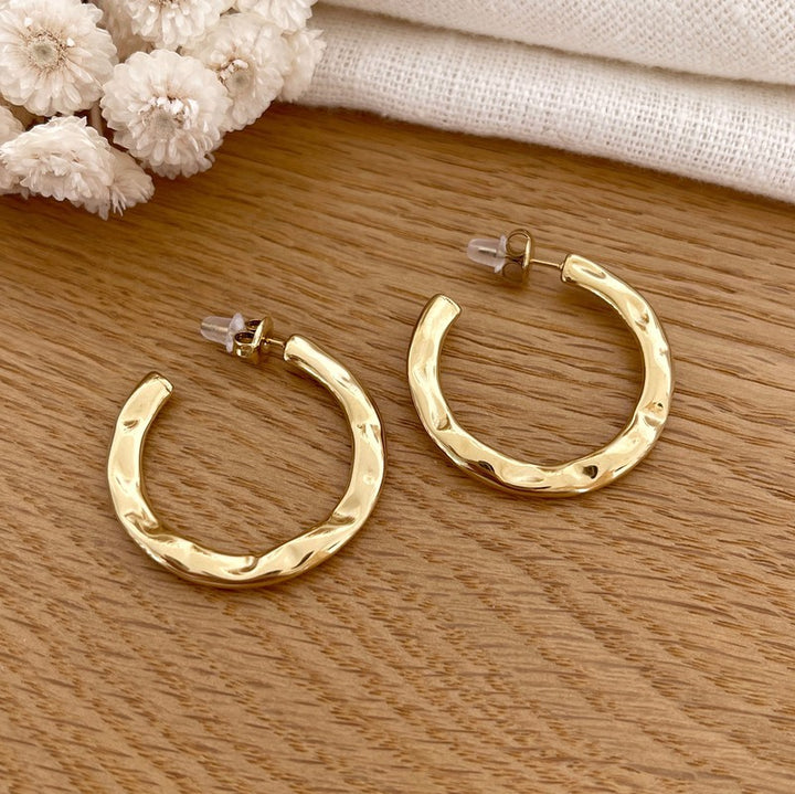 Aros «Olly» acero-PendientesInstants Plaisirs  Joyas