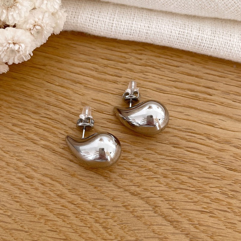 Pendientes «Mini Gaia» acero plateado-PendientesInstants Plaisirs  Joyas