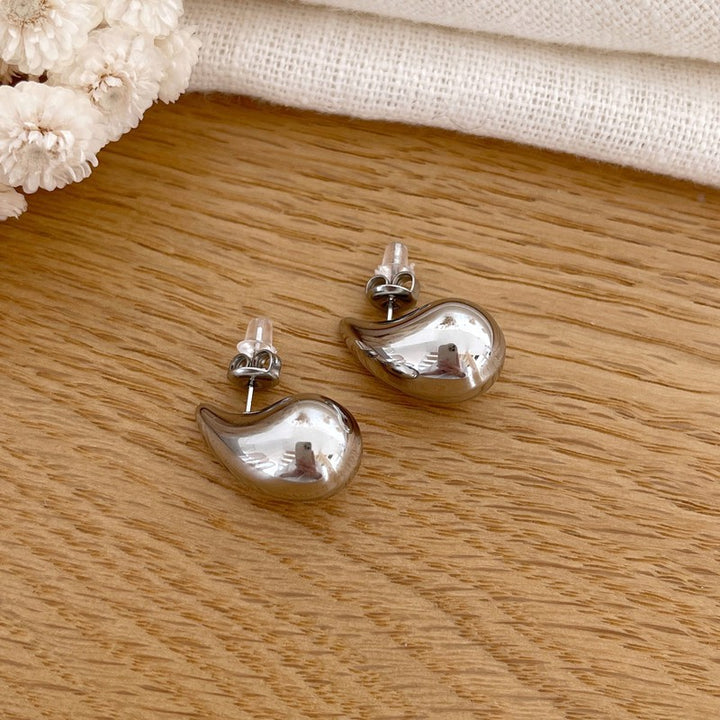 Pendientes «Mini Gaia» acero plateado-PendientesInstants Plaisirs  Joyas