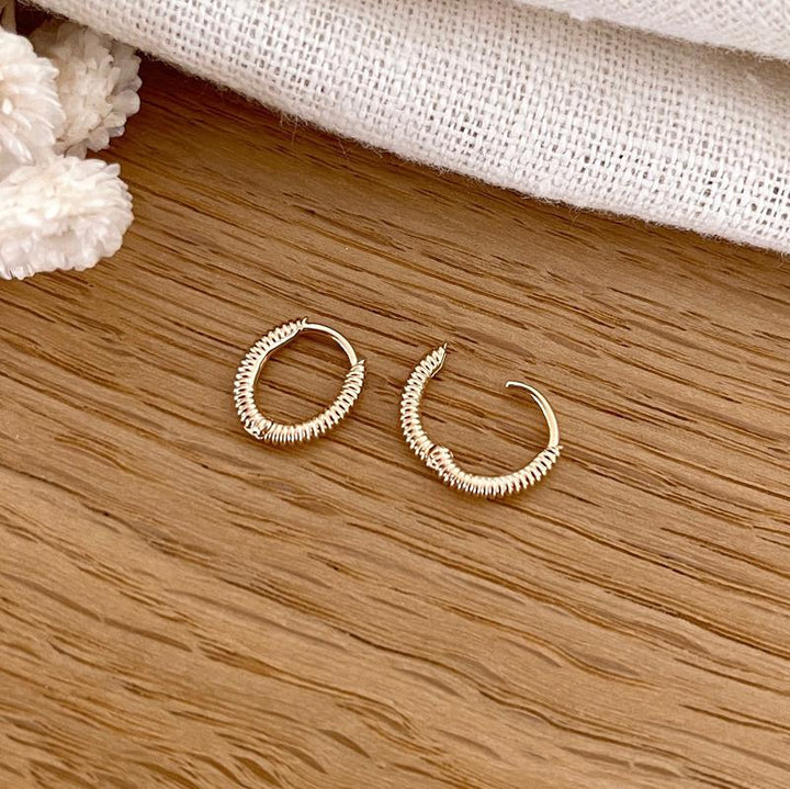 Aros «Juna» chapados en oro - Pendientes - Instants Plaisirs -Instants Plaisirs  Joyería