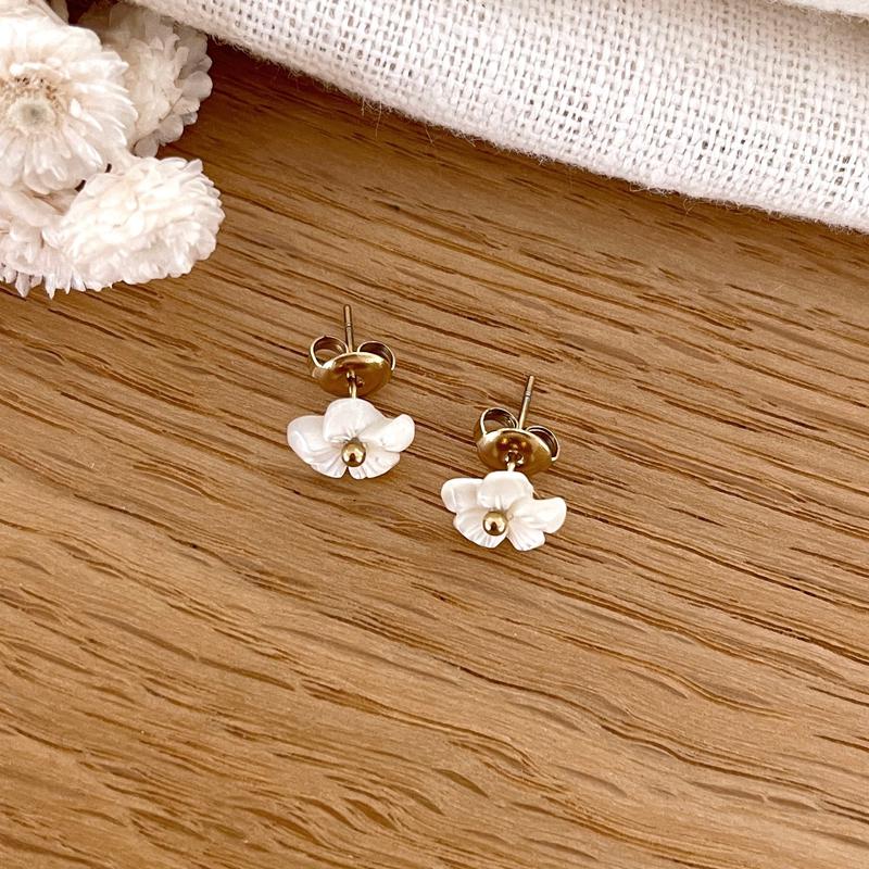 Boucles d'oreilles "Katell" acier-Boucles d'oreilles-Instants Plaisirs • Bijoux-Instants Plaisirs | Bijoux