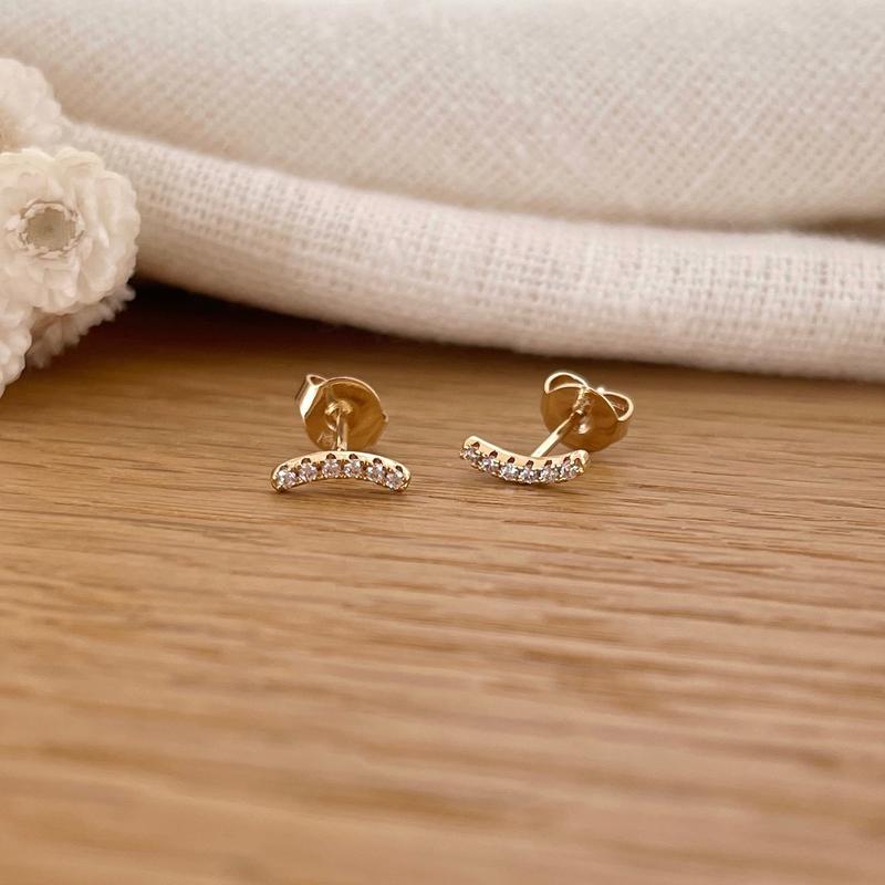 Pendientes «Saja» chapados en oro-PendientesInstants Plaisirs  Joyas