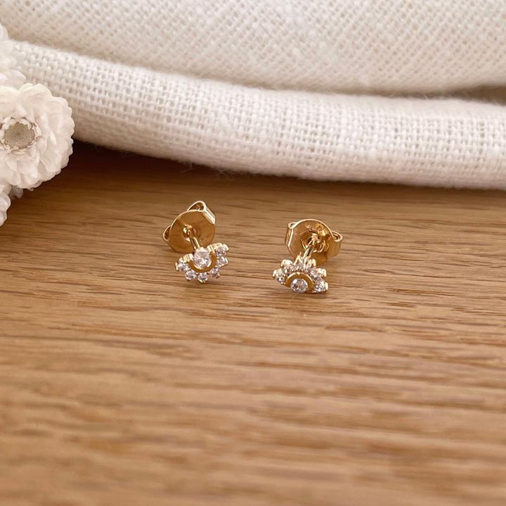 Pendientes «Soline» chapados en oro-PendientesInstants Plaisirs  Joyas