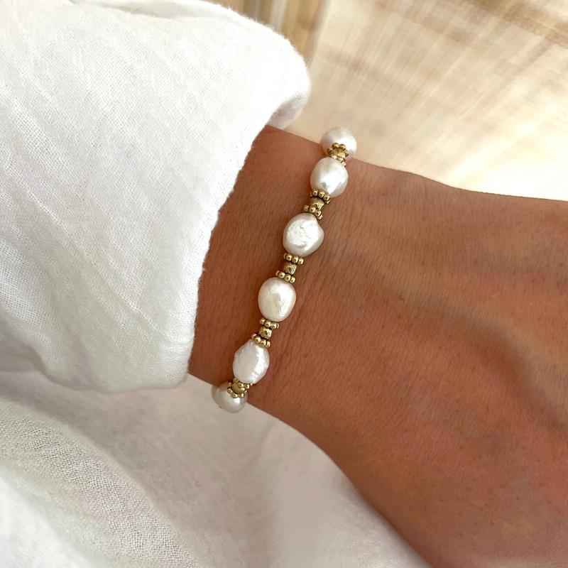 Pulsera «Dulcini» con perlas de agua dulce yInstants Plaisirs  Joyas