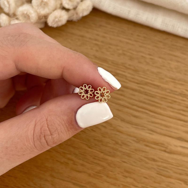 Pendientes «Apie» chapados en oro-PendientesInstants Plaisirs  Joyería