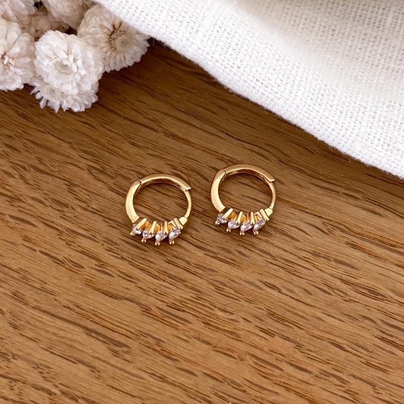 Aros «Sliema» chapados en oro - Pendientes -Instants Plaisirs  Joyería