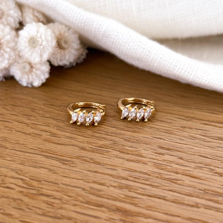 Aros «Sliema» chapados en oro - Pendientes -Instants Plaisirs  Joyería