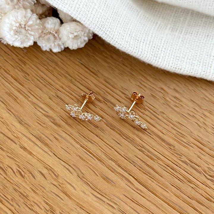 Pendientes «Jasmine» chapados en oro