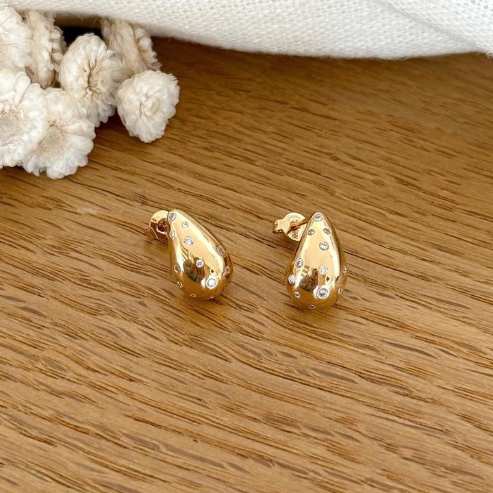 Pendientes «Mariana» chapados en oro