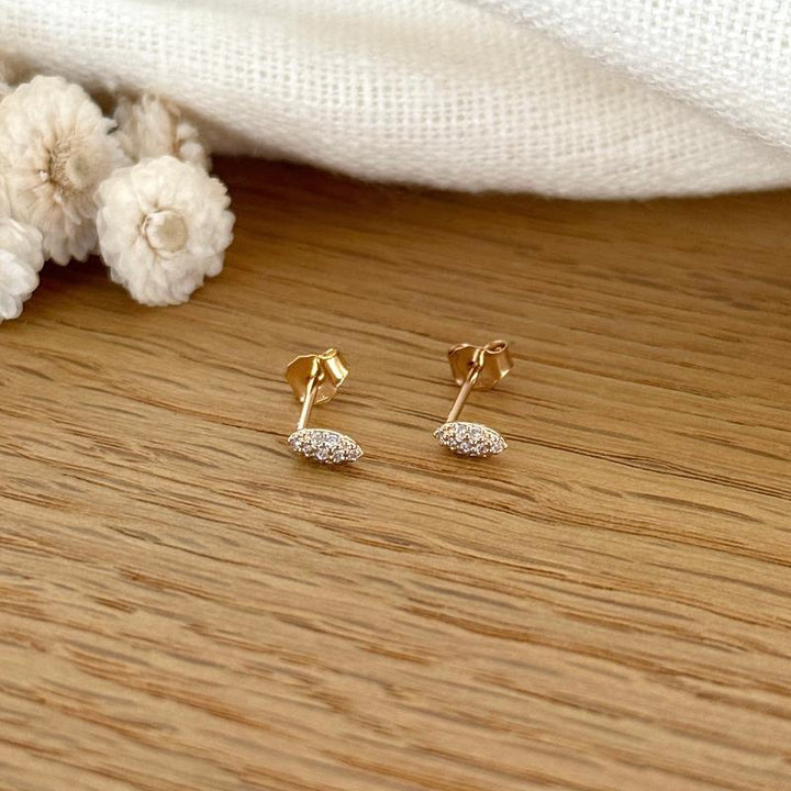 Pendientes «Isa» chapados en oro