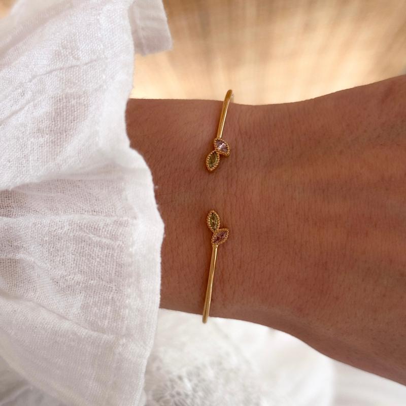 Brazalete «Jasna» chapado enInstants Plaisirs  Joyería