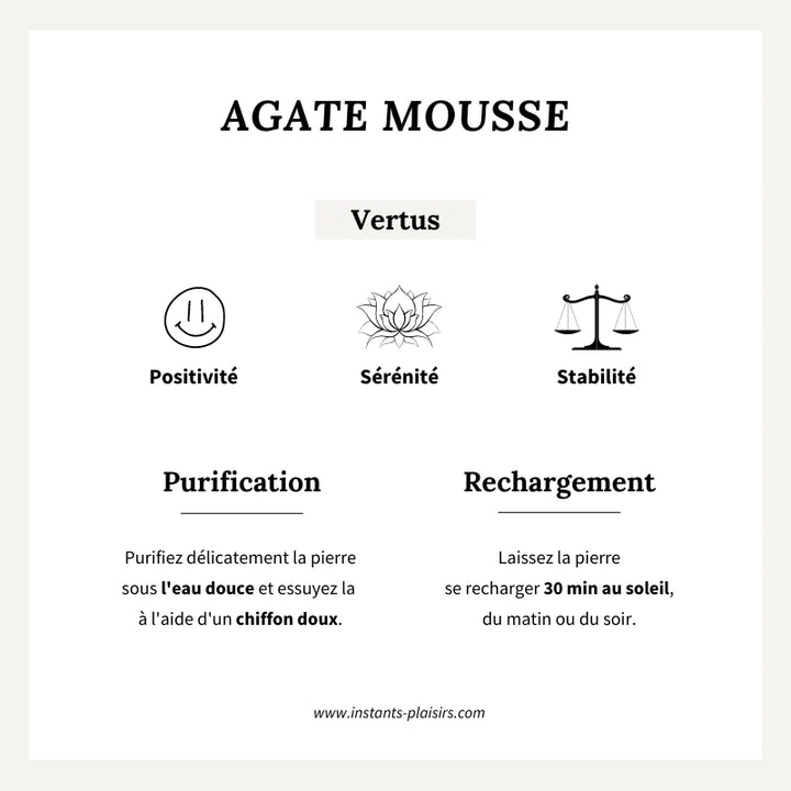 Pulsera «Talia» Ágata musgosa chapada en oro-Pulsera-instantes-placeres-SinInstants Plaisirs  Joyería