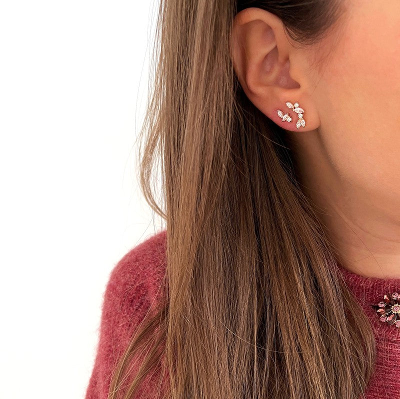 Pendientes «Kenza» chapados en oro-PendientesInstants Plaisirs  Joyería