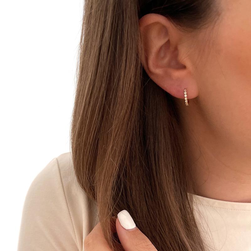 Pendientes de aro «Ria» chapados en oro-PendientesInstants Plaisirs  Joyería