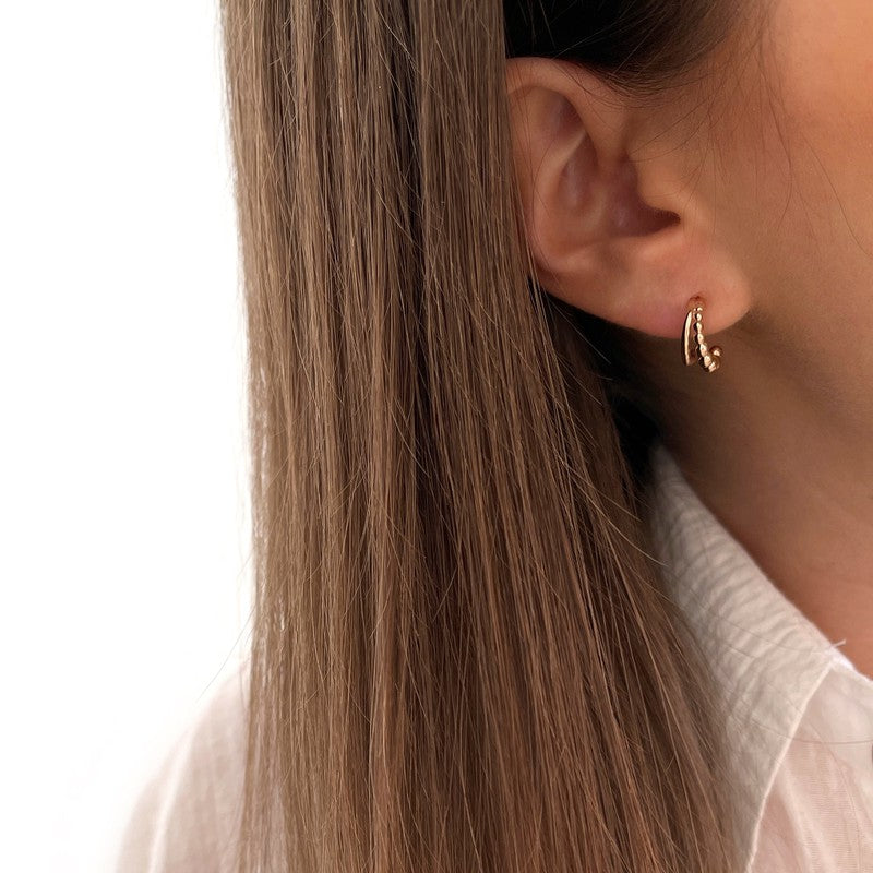 Pendientes «Bonnie» chapados en oro-PendientesInstants Plaisirs  Joyas