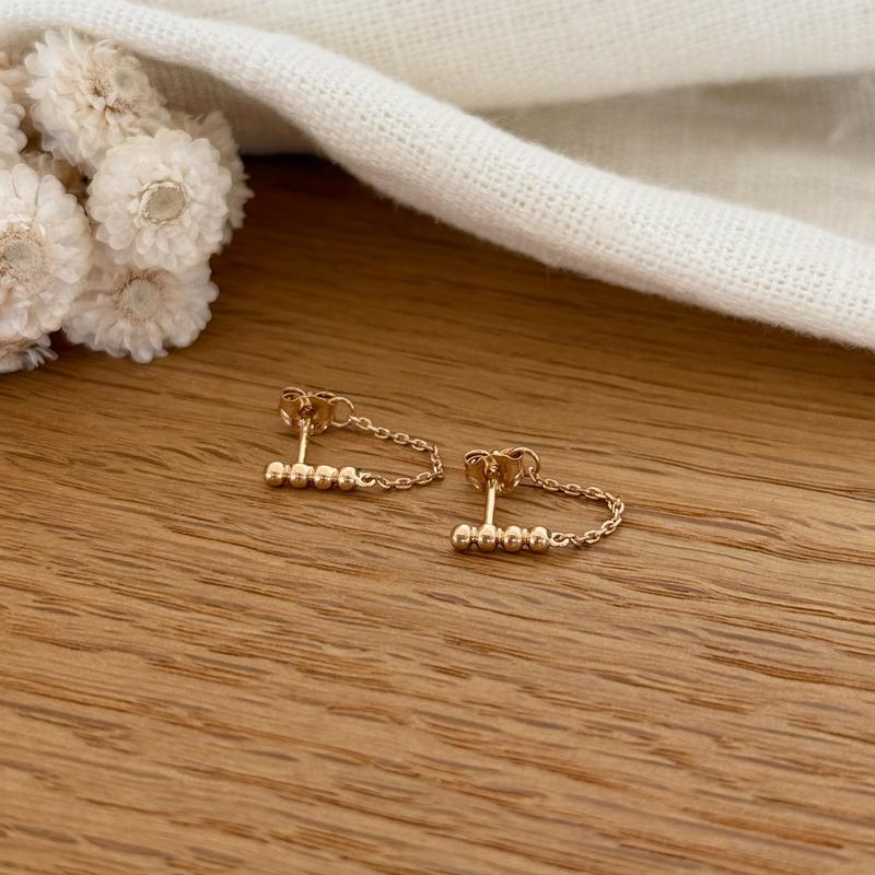 Pendientes «Binta» chapados en oro-PendientesInstants Plaisirs  Joyería