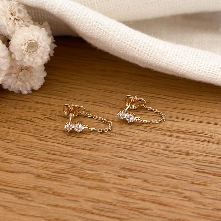 Pendientes «Ania» chapados en oro-PendientesInstants Plaisirs  Joyería