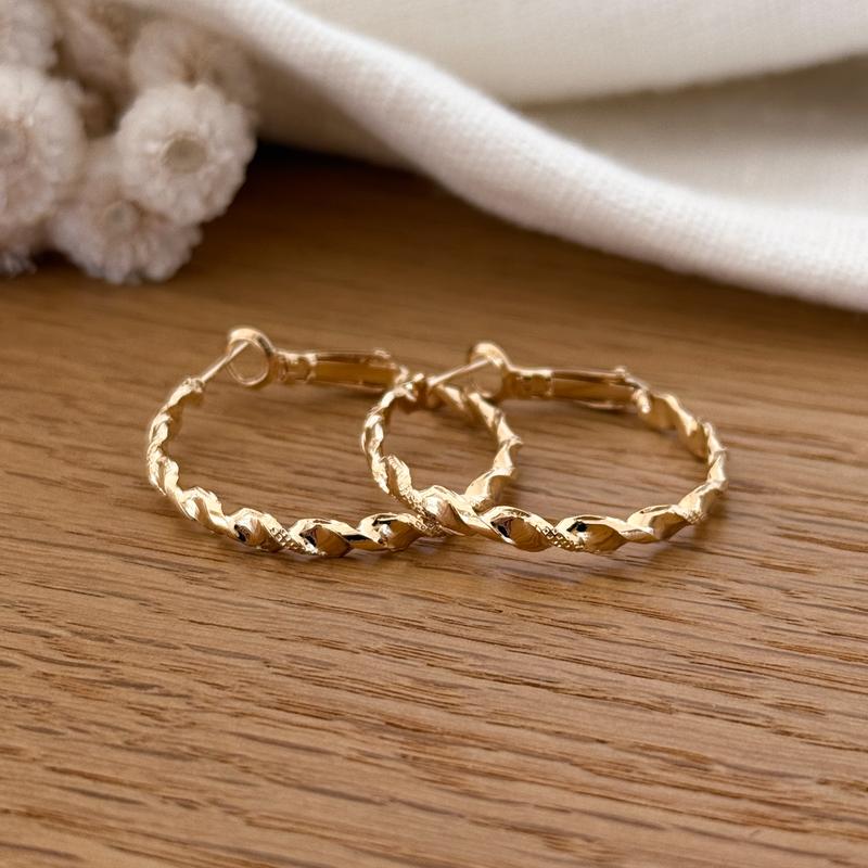 Aros «Camille» chapados en oro - Pendientes - Instants Plaisirs -Instants Plaisirs  Joyería