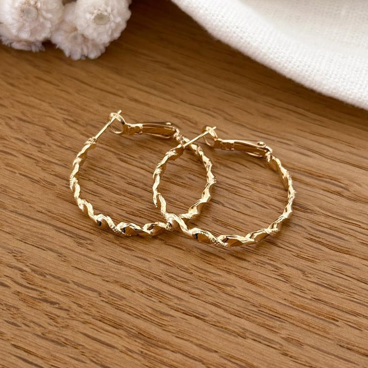 Aros «Camille» chapados en oro - Pendientes - Instants Plaisirs -Instants Plaisirs  Joyería