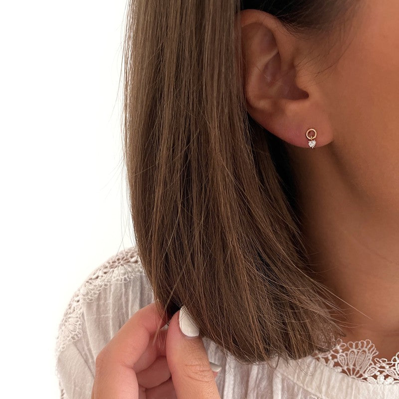 Pendientes «Alina» chapados en oro-PendientesInstants Plaisirs  Joyas