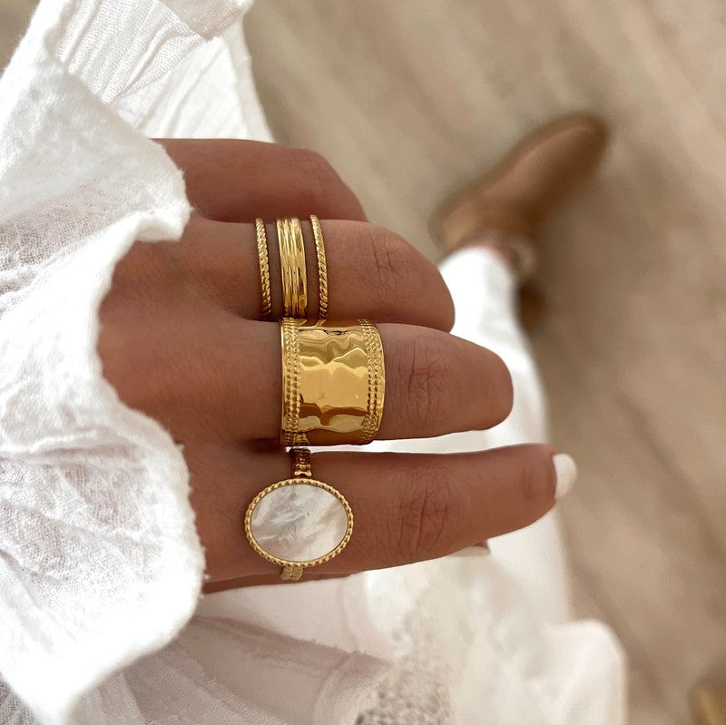 Bague "Satine" acier-Bagues-Instants Plaisirs • Bijoux-Instants Plaisirs | Bijoux