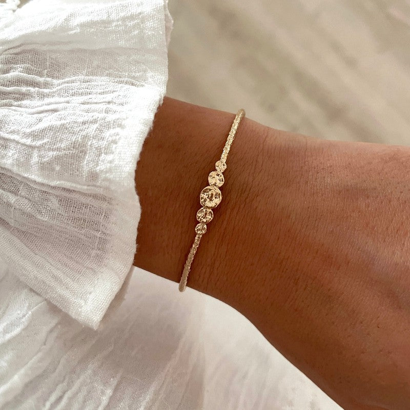 Brazalete «Pia» chapado enInstants Plaisirs  Joyería