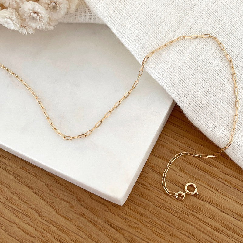 Chaîne "Eros" plaqué or-Colliers-instants-plaisirs-Chaîne 40cm-Instants Plaisirs | Bijoux